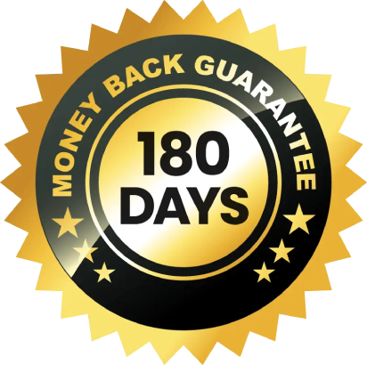 Gluco Extend 180 day money back guarantee badge for customer satisfaction